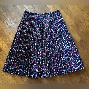 RALPH LAUREN Women’s Accordion Pleated Lined Geometric Print Skirt Size 6 USA